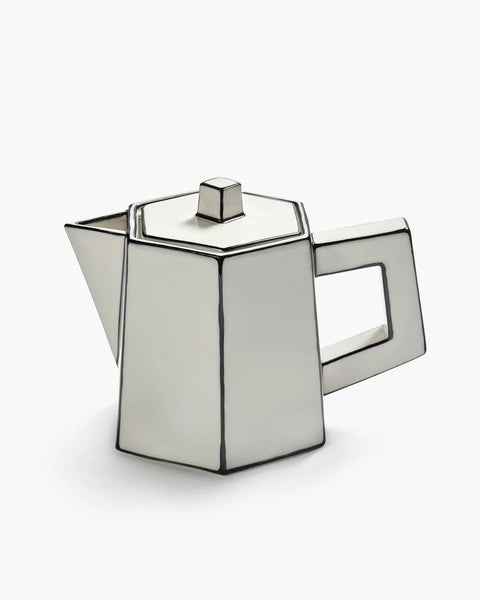 Tea pot white - black Carte Blanche - SERAX