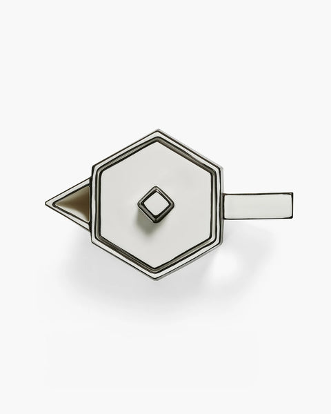 Tea pot white - black Carte Blanche - SERAX