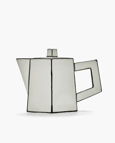 Tea pot white - black Carte Blanche - SERAX