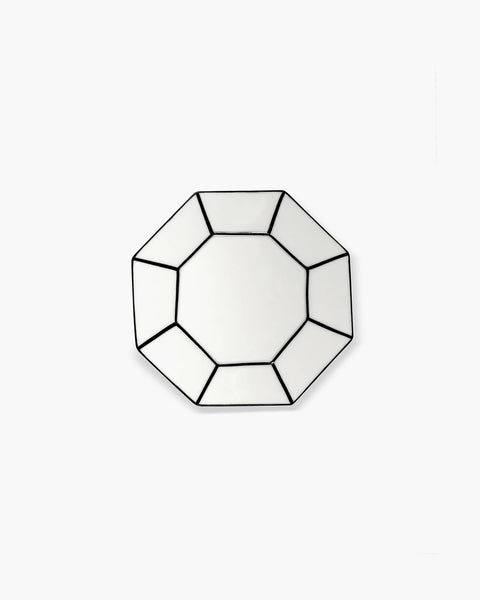 Dessert plate white - black Carte Blanche - SERAX
