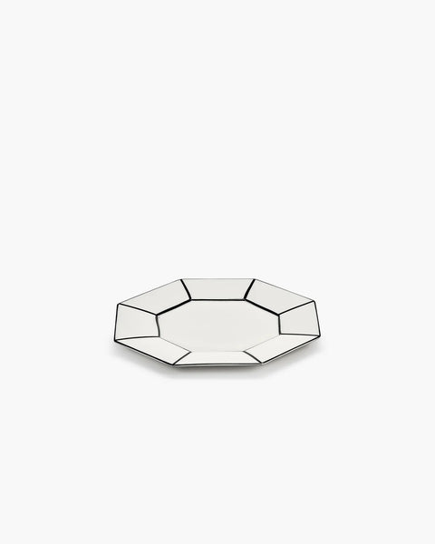 Breakfast plate white - black Carte Blanche - SERAX