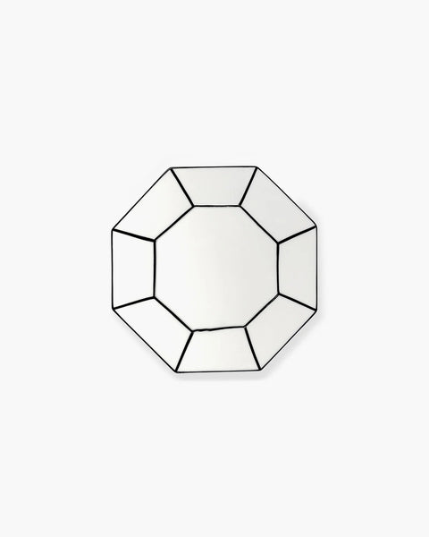 Breakfast plate white - black Carte Blanche - SERAX