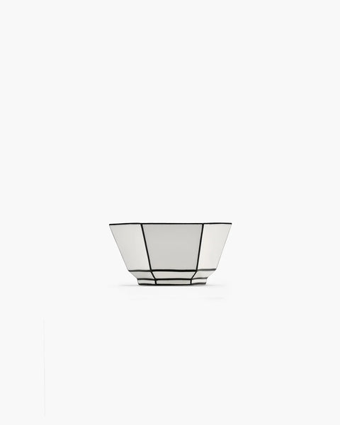 Breakfast bowl white - black Carte Blanche - SERAX
