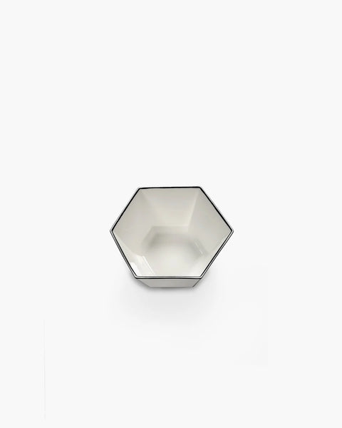 Breakfast bowl white - black Carte Blanche - SERAX