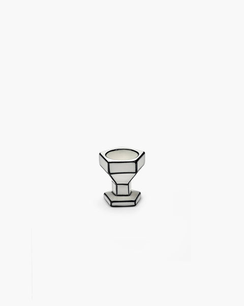 Egg cup white - black Carte Blanche - SERAX