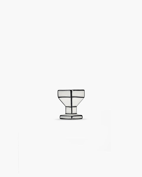 Egg cup white - black Carte Blanche - SERAX