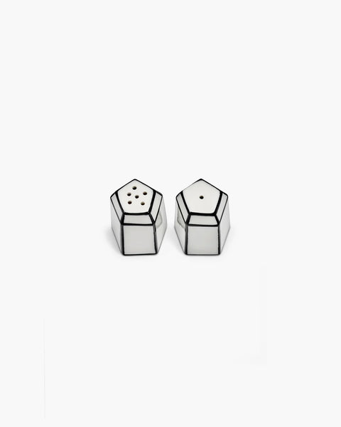 Salt & Pepper set white - black Carte Blanche - SERAX