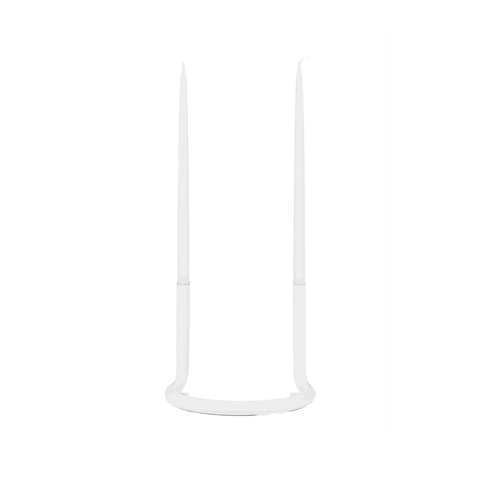 Gemini candle holder Polished White - ARCHITECT MADE