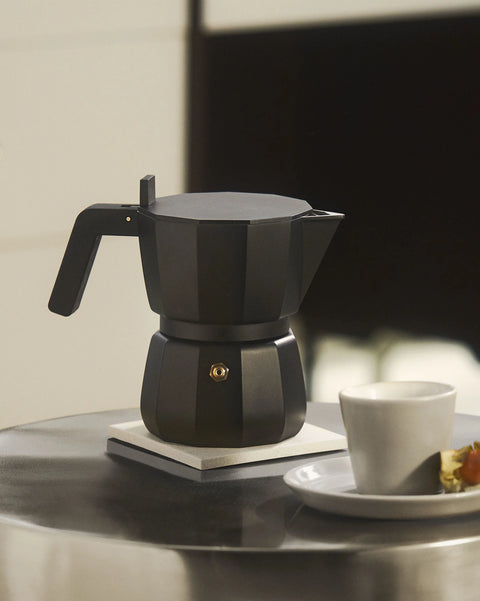 Moka Espresso Coffee maker cups 3 Black - ALESSI