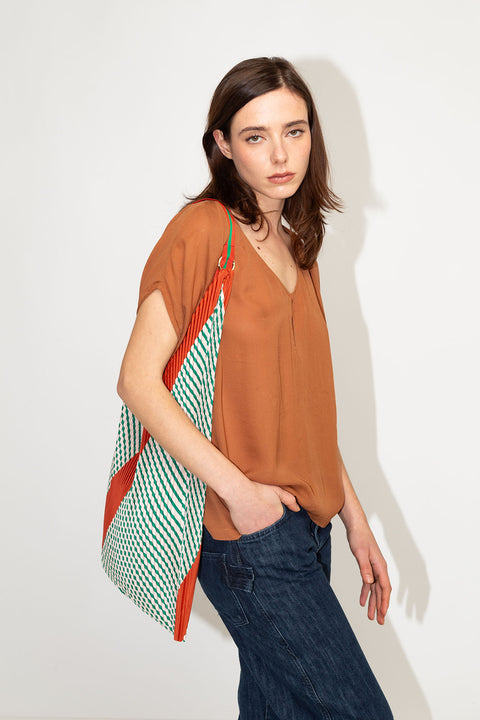 Pleated Y Bag Francesca Green - MULTITUDE