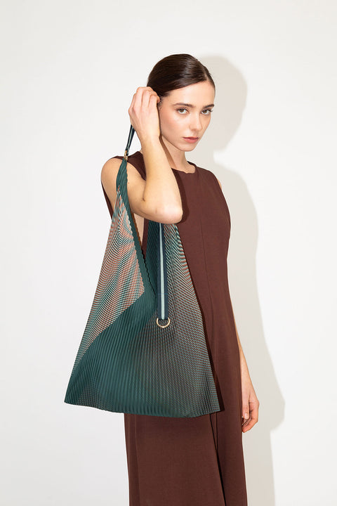 Pleated Y Bag Isabella Green + Pouch - MULTITUDE