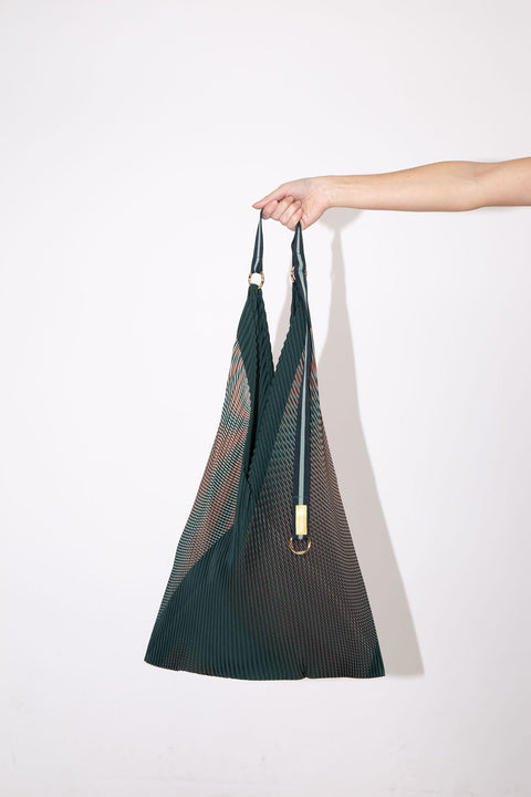 Pleated Y Bag Isabella Green + Pouch - MULTITUDE
