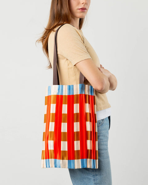 Satin pleated bag Marsala - MULTITUDES