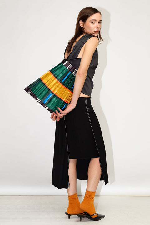 Satin pleated bag Orosei - MULTITUDE