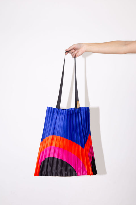 Satin pleated bag Rainbow - MULTITUDE