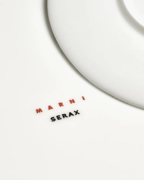 Marni Serving plate S Anemone Milk Midnight Flowers - SERAX